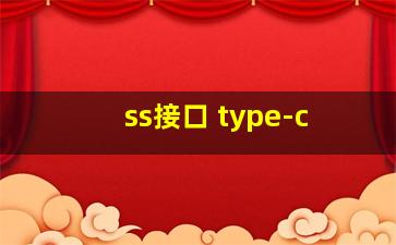 ss接口 type-c